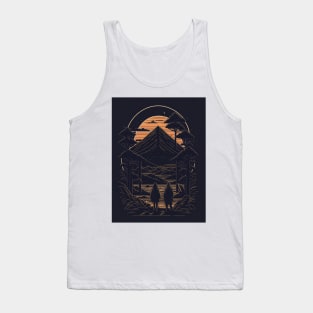 Japanese Village Art Tank Top